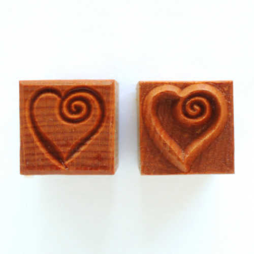 MKM Tools Ssm142 Medium Square Stamp - Heart with Curl