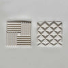 MKM Tools Ssm018 Medium Square Stamp - Basket Weaves and Triangles