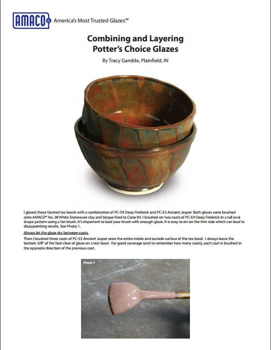 Amaco - Amaco Potter's Choice Glaze Layering Guide - Sounding Stone