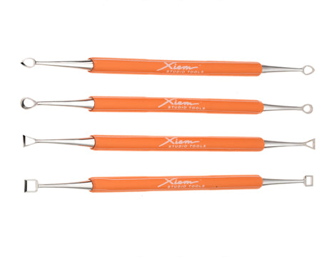 Xiem PSTS4C Stainless Steel Double Ended Carving Tools, Set of 4