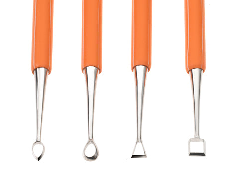 Xiem PSTS4C Stainless Steel Double Ended Carving Tools, Set of 4