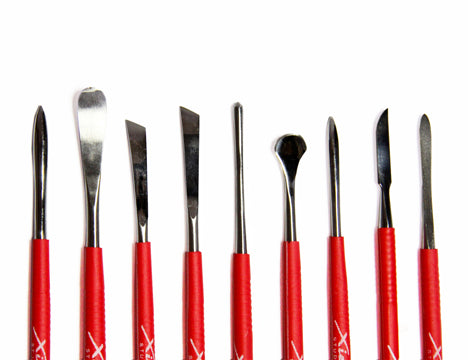 Xiem PSTS9MC Stainless Steel Double Ended Carving Tools, Set of 9