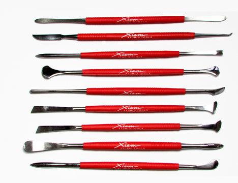 Xiem PSTS9MC Stainless Steel Double Ended Carving Tools, Set of 9