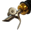 Stainless Steel Bottle Pouring Insert with Weighted Flap & Gold Accent for Olive Oil & Vinegar