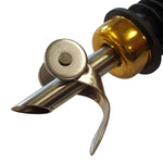 Stainless Steel Bottle Pouring Insert with Weighted Flap & Gold Accent for Olive Oil & Vinegar