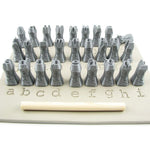 Relyef RR018 Courier Lowercase Alphabet Stamp Set, 10 mm