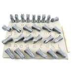Relyef RR018 Courier Lowercase Alphabet Stamp Set, 10 mm