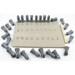 Relyef RR018 Courier Lowercase Alphabet Stamp Set, 10 mm