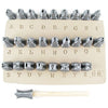 Relyef RR020 Courier Uppercase Alphabet Stamp Set, 6 mm