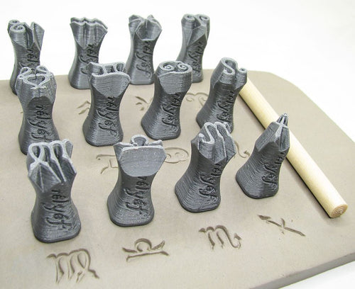 Relyef RR004 Zodiac - Astrological Sign Stamp Set, 15 mm