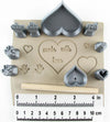 Relyef RR093 Hearts, Hands, 'Made With Love' Stamp Set
