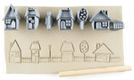 Relyef RR096Houses, Fence, Tree & Streetlight Stamp Set