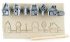 Relyef RR096 Houses, Fence, Tree & Streetlight Stamp Set