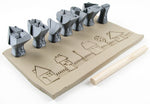Relyef RR096Houses, Fence, Tree & Streetlight Stamp Set