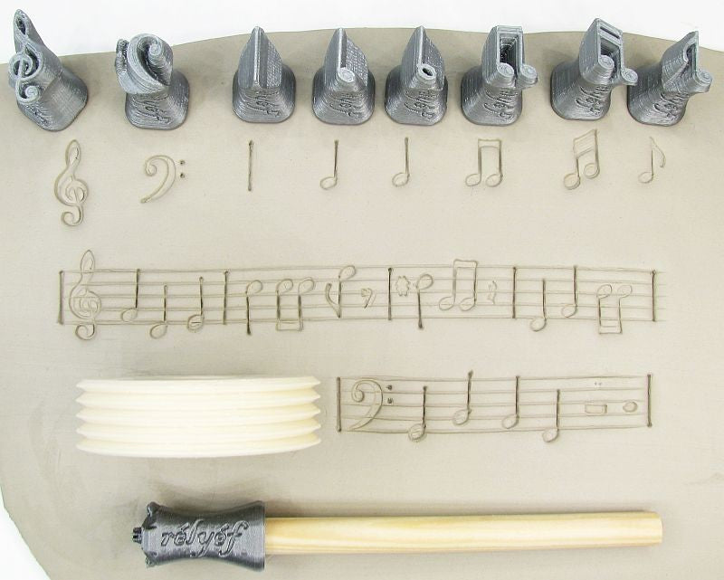 Relyef RR024 Music Symbols Stamp Set