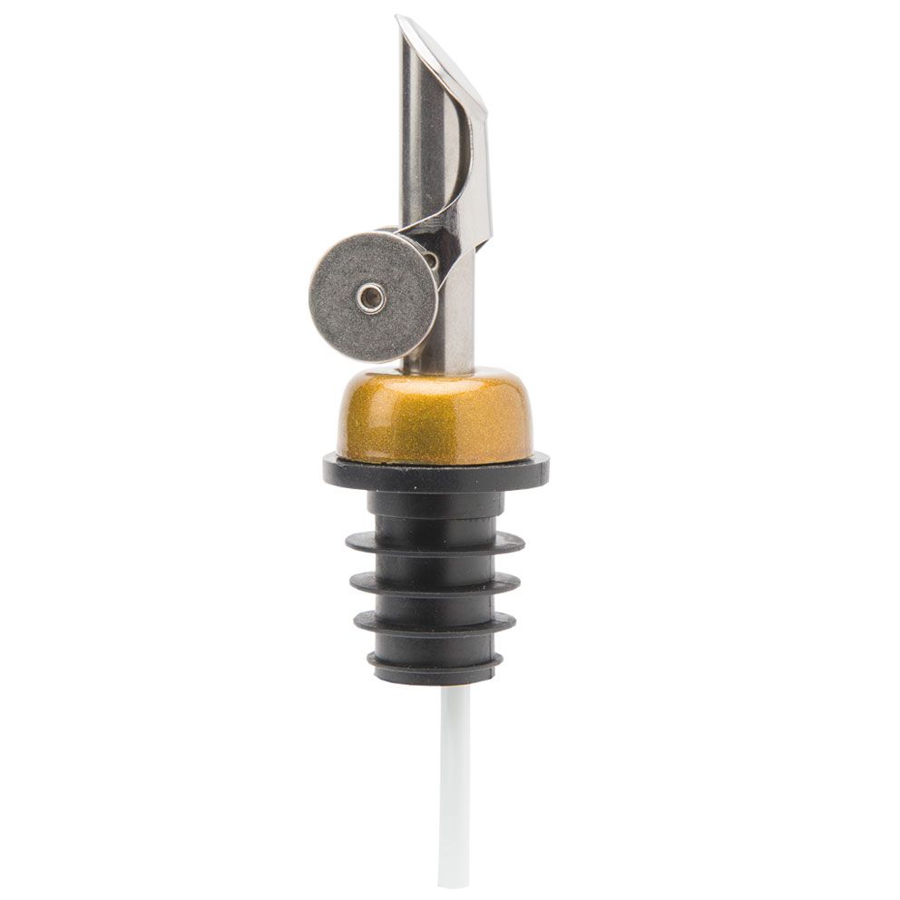 Stainless Steel/Gold Base Bottle Pouring Insert with Weighted Flap for ...