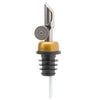 Stainless Steel Bottle Pouring Insert with Weighted Flap & Gold Accent for Olive Oil & Vinegar