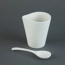 Duncan 33428 Bisque Mug with Stir Spoon