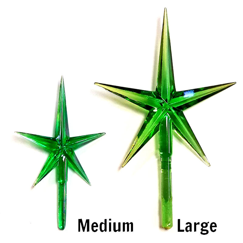 Green Christmas Tree Star Toppers
