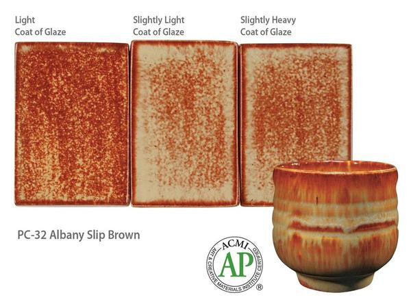 Amaco - Amaco Potter's Choice PC-32 Albany Slip Brown Glaze - Sounding Stone