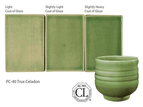 Amaco - Amaco Potter's Choice PC-40 True Celadon Glaze - Sounding Stone