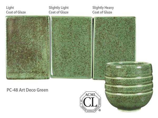 Amaco - Amaco Potter's Choice PC-48 Art Deco Green Glaze - Sounding Stone