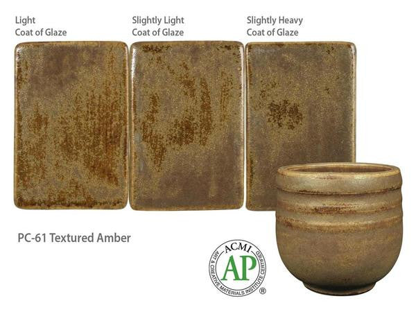 Amaco - Amaco Potter's Choice PC-61 Textured Amber Glaze - Sounding Stone