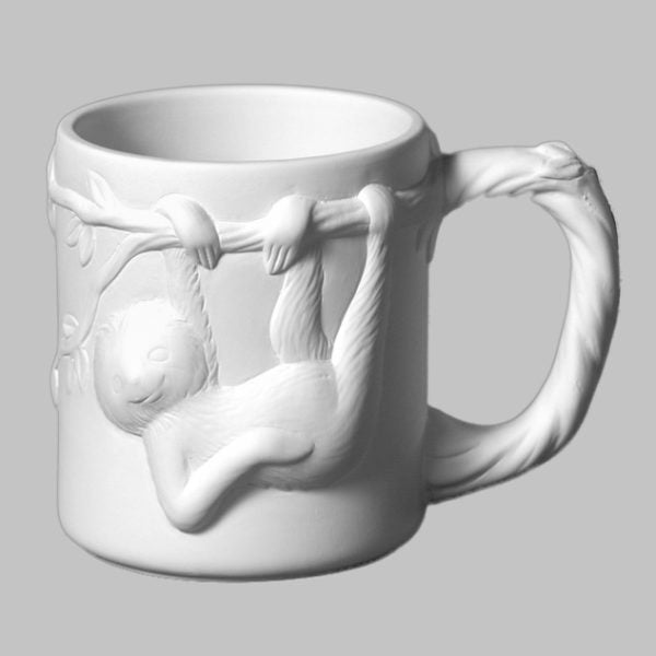 Mayco MB1480 Bisque Sloth Mug