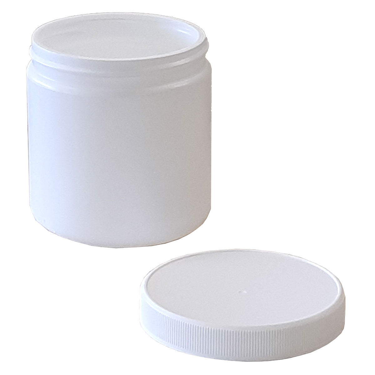 Plastic Pint Jar with Lid, Wide Mouth
