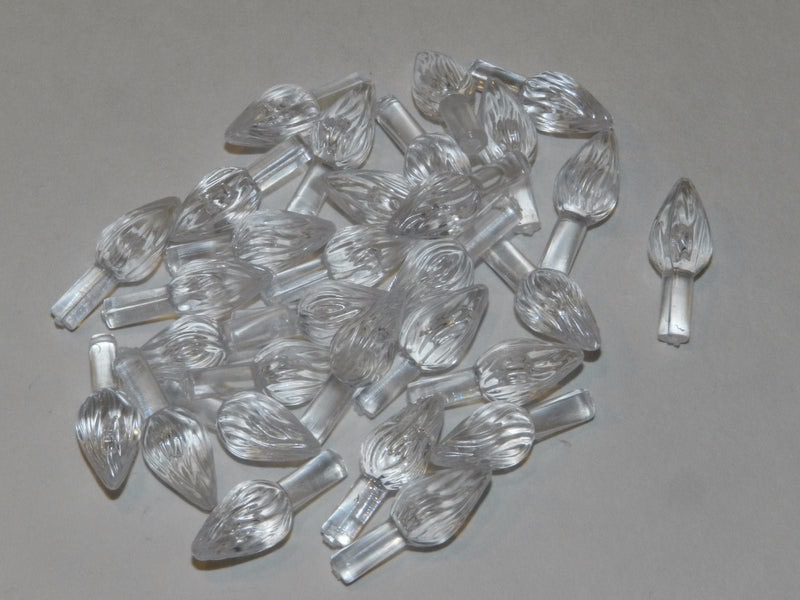 Small Twist Style Tree Lights Ornaments for Ceramic Christmas Trees, Clear