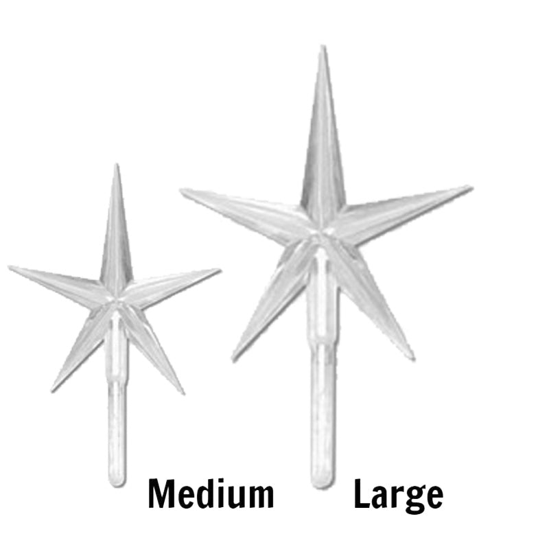 Clear Christmas Tree Star Toppers